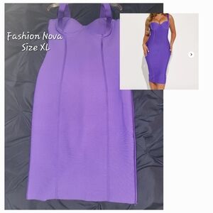 Fashion Nova Purple Bodycon Dress